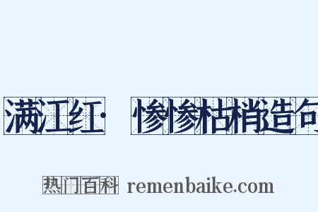 满江红·惨惨枯梢造句是什么意思的图片